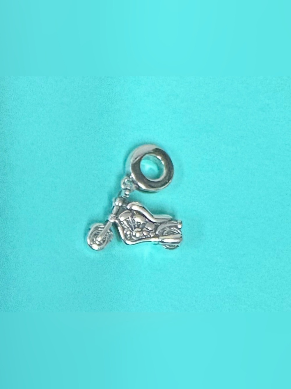 Silver Plated Motorcycle Charm Pendant